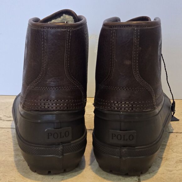 Polo Ralph Lauren Claus Lace Up Mens Sherpa Lined Duck Boots Brown Size 7 main image 10